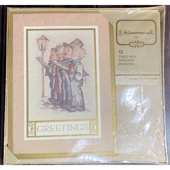 Vintage Hallmark 80s Hummel Retro Christmas Sealed Nostalgic Cards & Envelopes - Picture 1 of 8